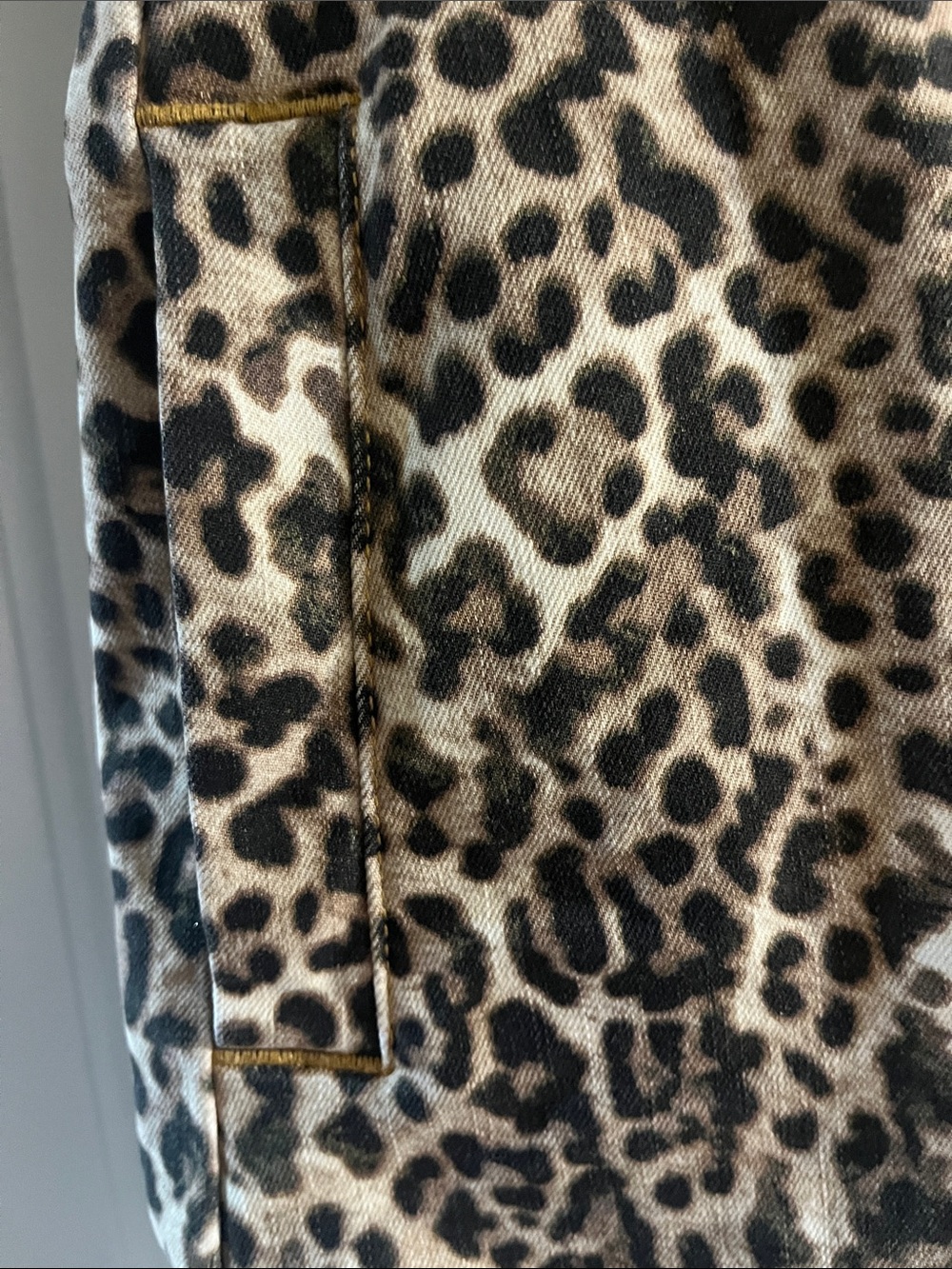 LOFT Leopard Print Short Sleeve Shirt Dress in Tan and Black - Picture 2 of 5